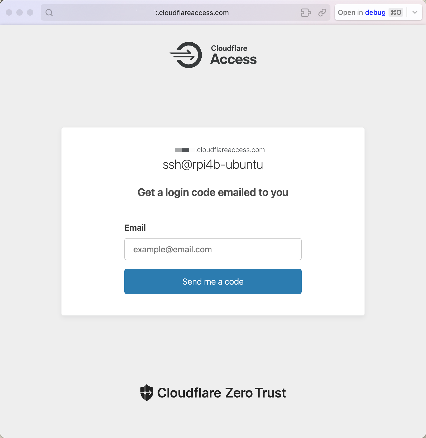 CloudflareAccess-Signin-code