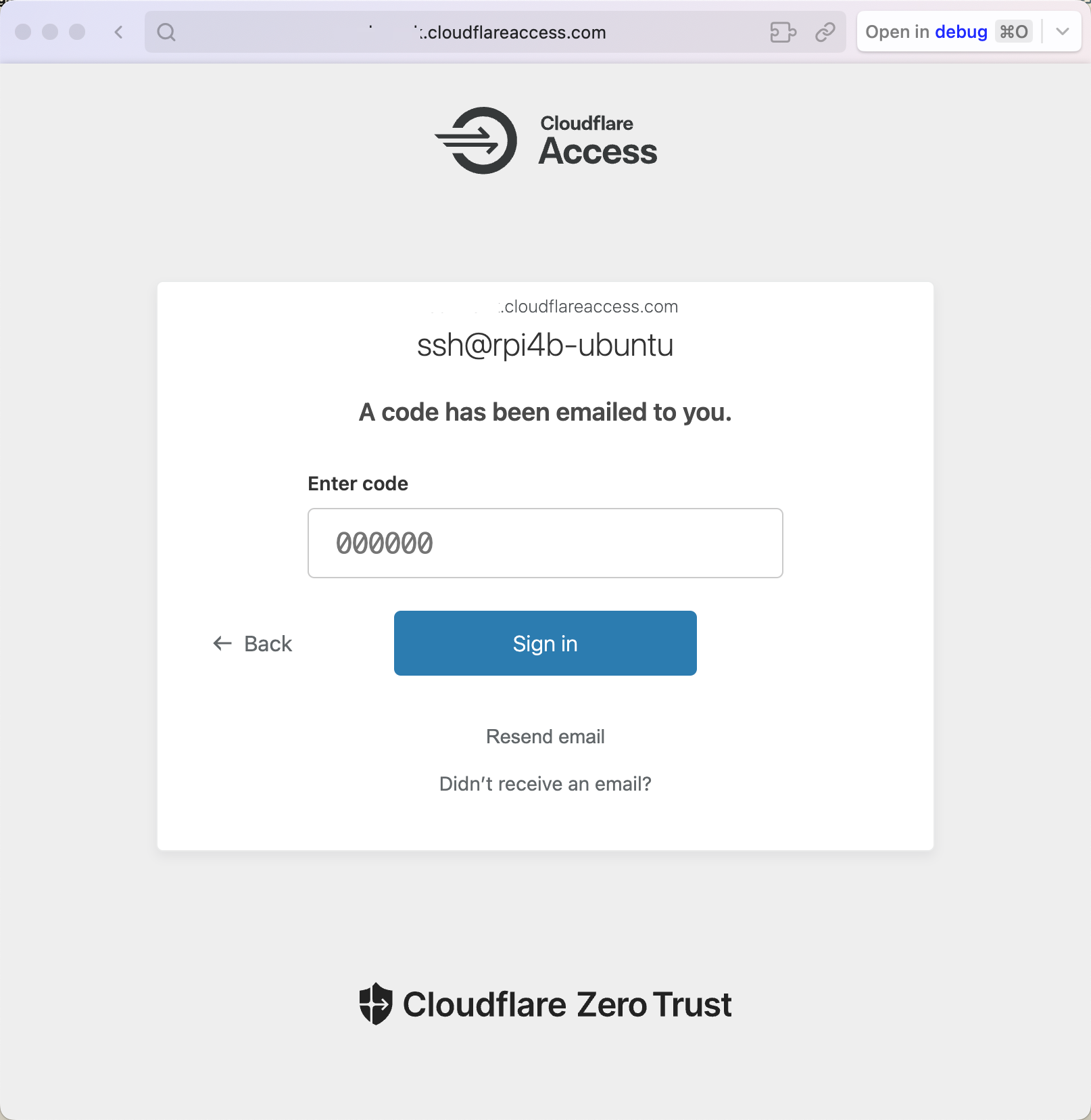 CloudflareAccess-Signin-enter